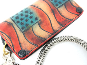 Long Biker Leather Chain Wallet - Freedom Gen4