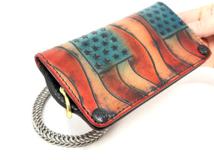 Long Biker Leather Chain Wallet - Freedom Gen4