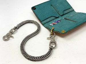 Long Biker Leather Chain Wallet - Natural & Goat Gen4