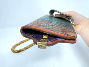 Long Biker Leather Chain Wallet - Python Cowhide Gen4