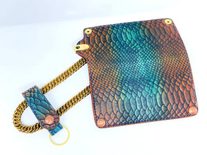 Long Biker Leather Chain Wallet - Python Cowhide Gen4