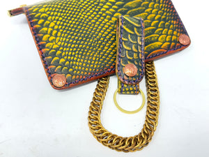 Long Biker Leather Chain Wallet - Python Cowhide Gen4