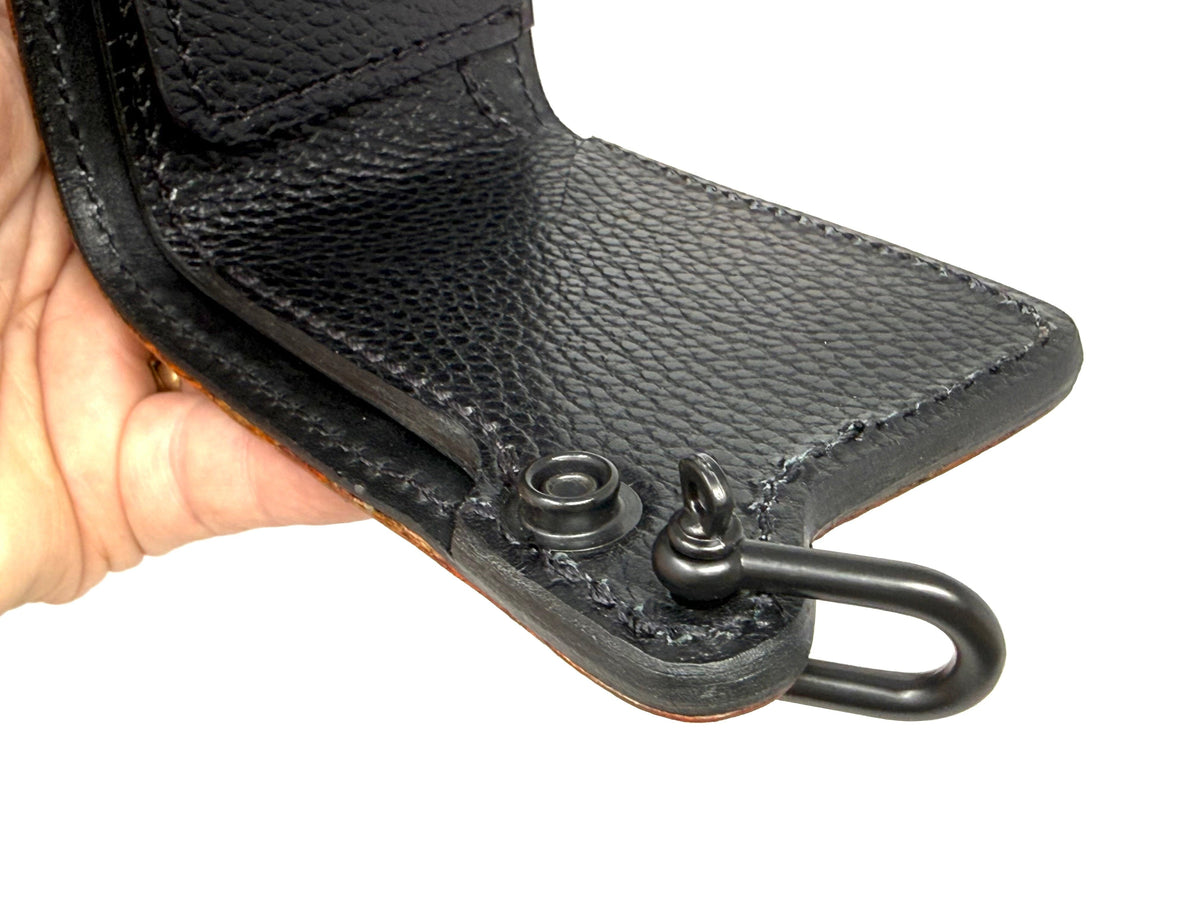 Mini Bifold Leather Chain Wallet - Sunburst Ostrich Quill
