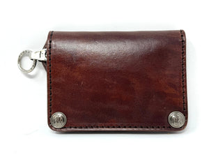 Mini Long Leather Chain Wallet - Brown 5G