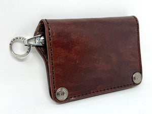 Mini Long Leather Chain Wallet - Brown 5G