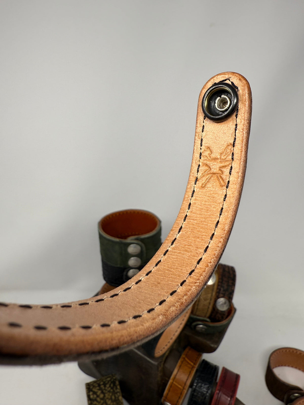 Nubuck Brown Alligator Leather Bracelet / Cuff