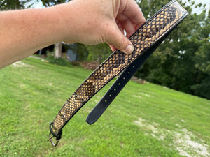 Python Leather Belt - Natural Python