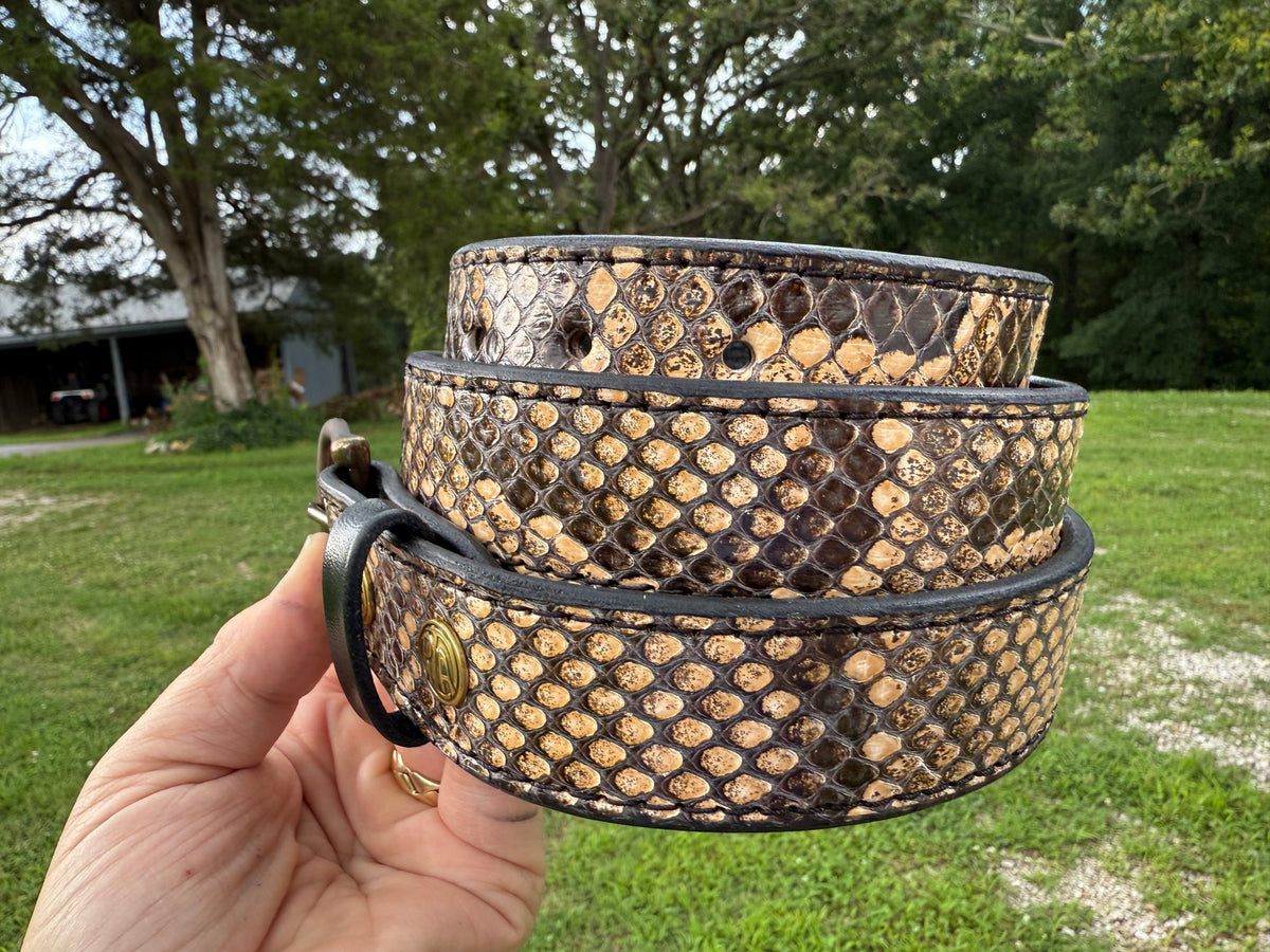 Python Leather Belt - Natural Python