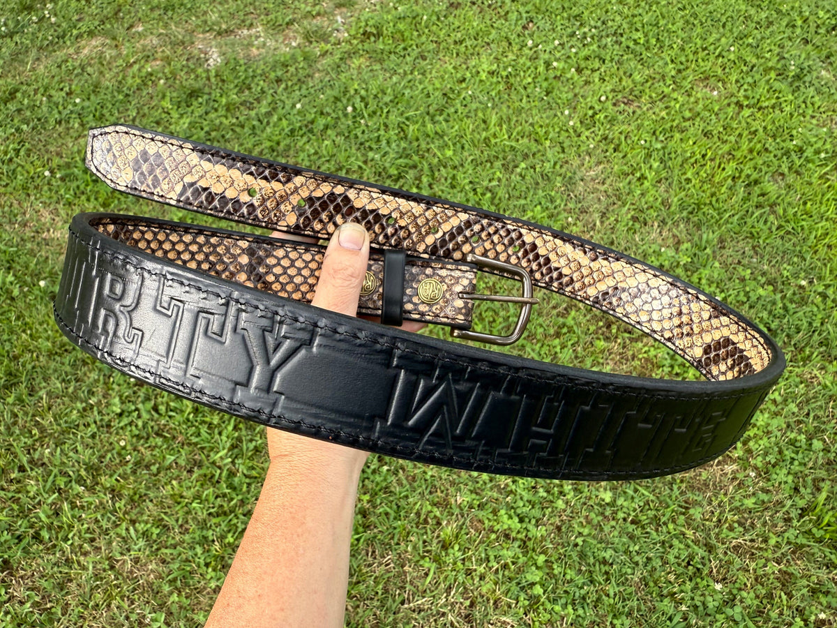 Python Leather Belt - Natural Python