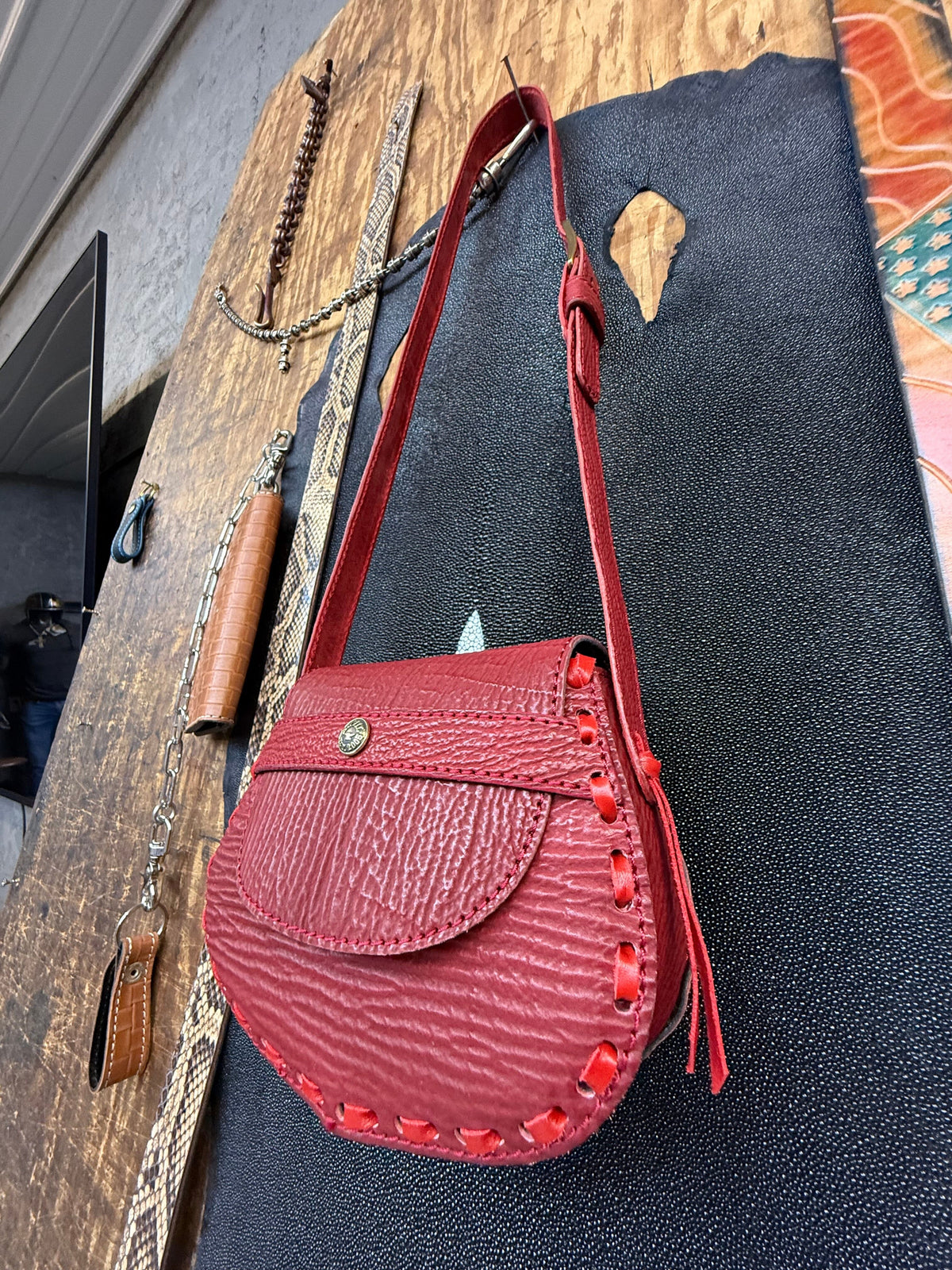 Red Shark Purse