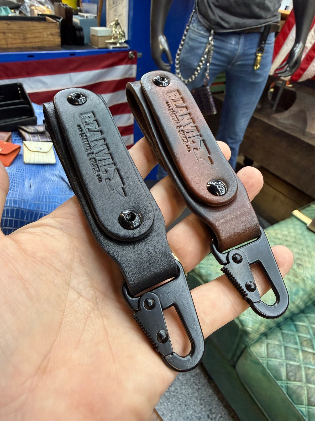 RTAnvil Leather Key Fob / Belt Hanger