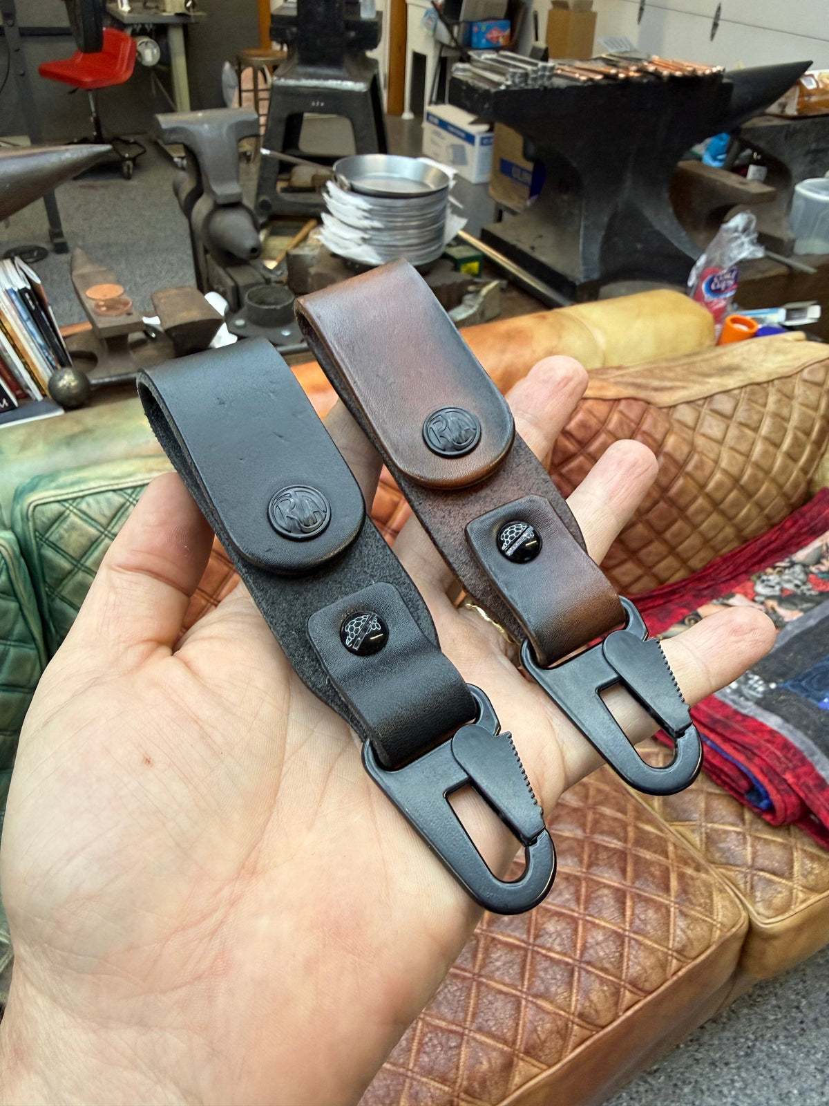 RTAnvil Leather Key Fob / Belt Hanger