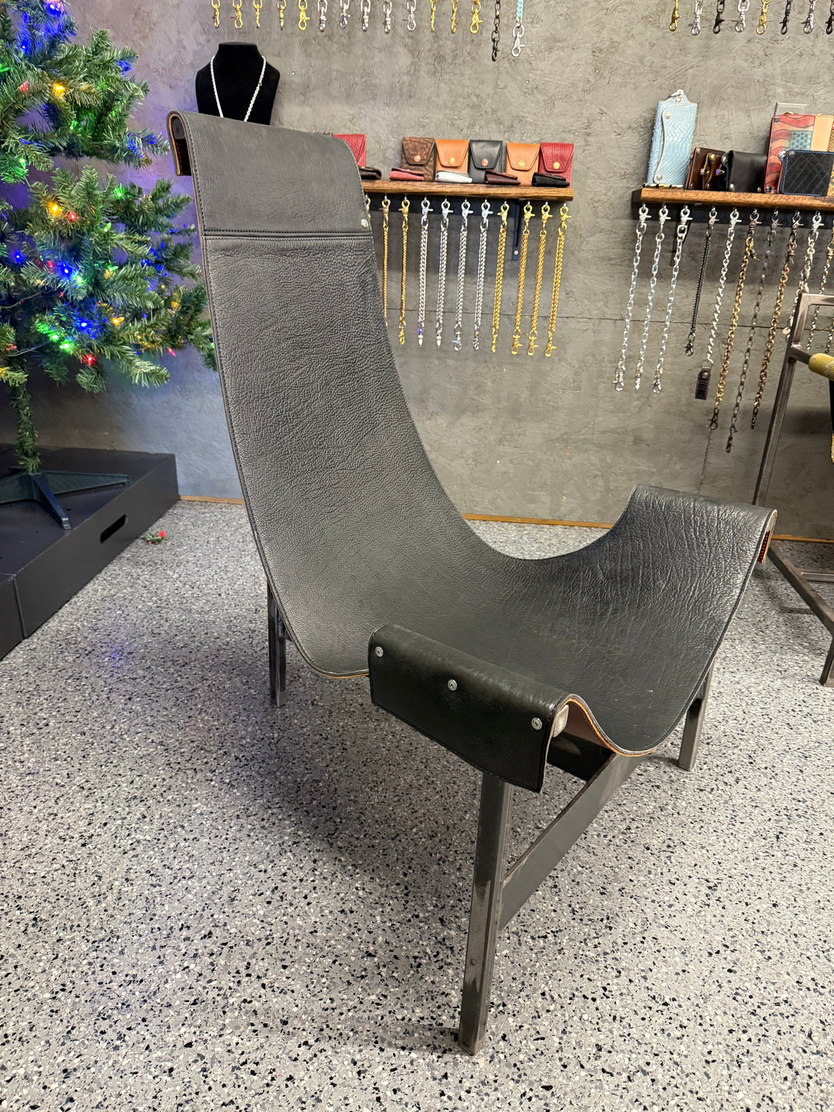 RTAnvil Leather Lounge Chair - Himalayan Cowhide