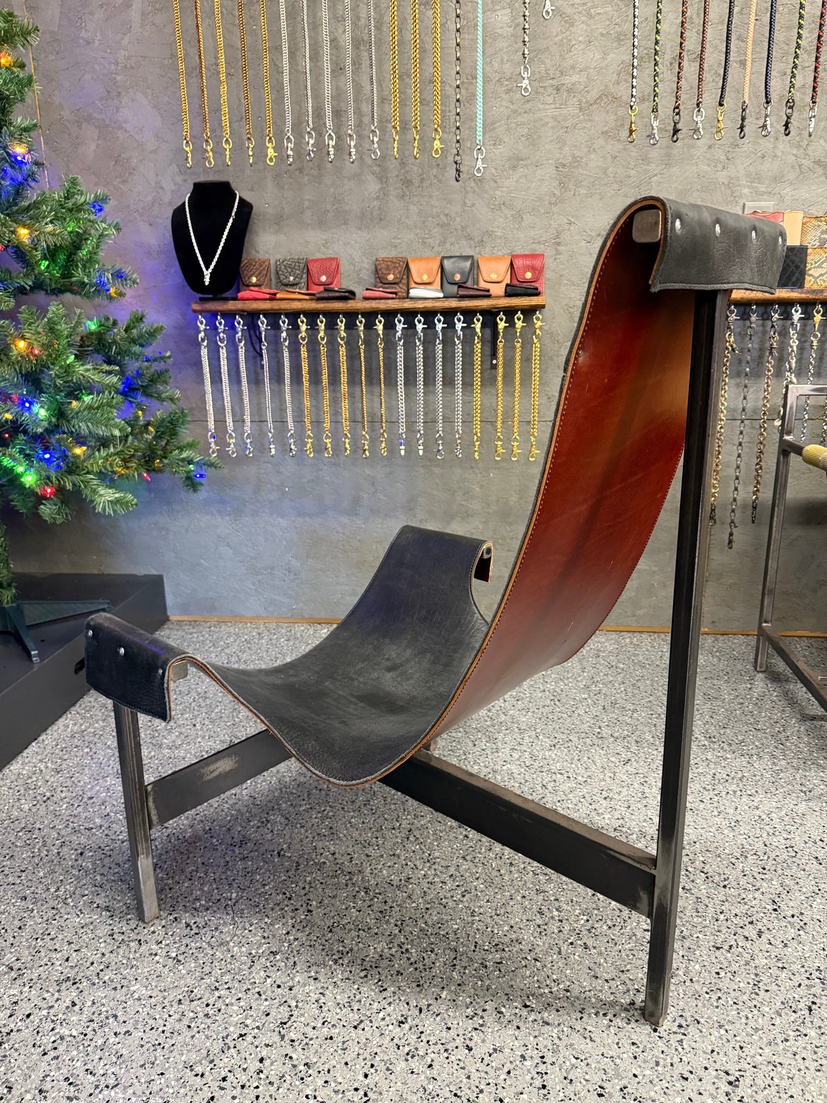 RTAnvil Leather Lounge Chair - Himalayan Cowhide