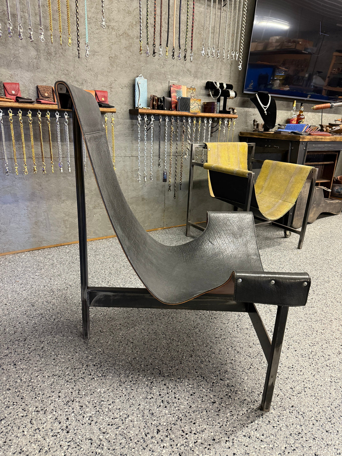 RTAnvil Leather Lounge Chair - Himalayan Cowhide