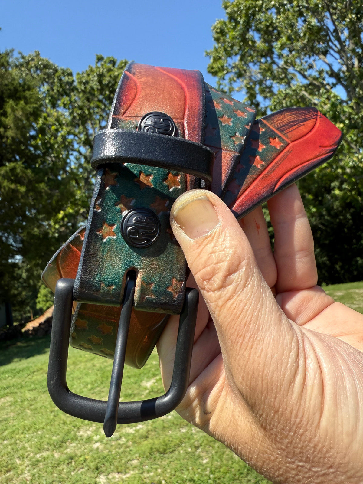 RTANVIL ‘Old Glory’ Handmade Leather Belt