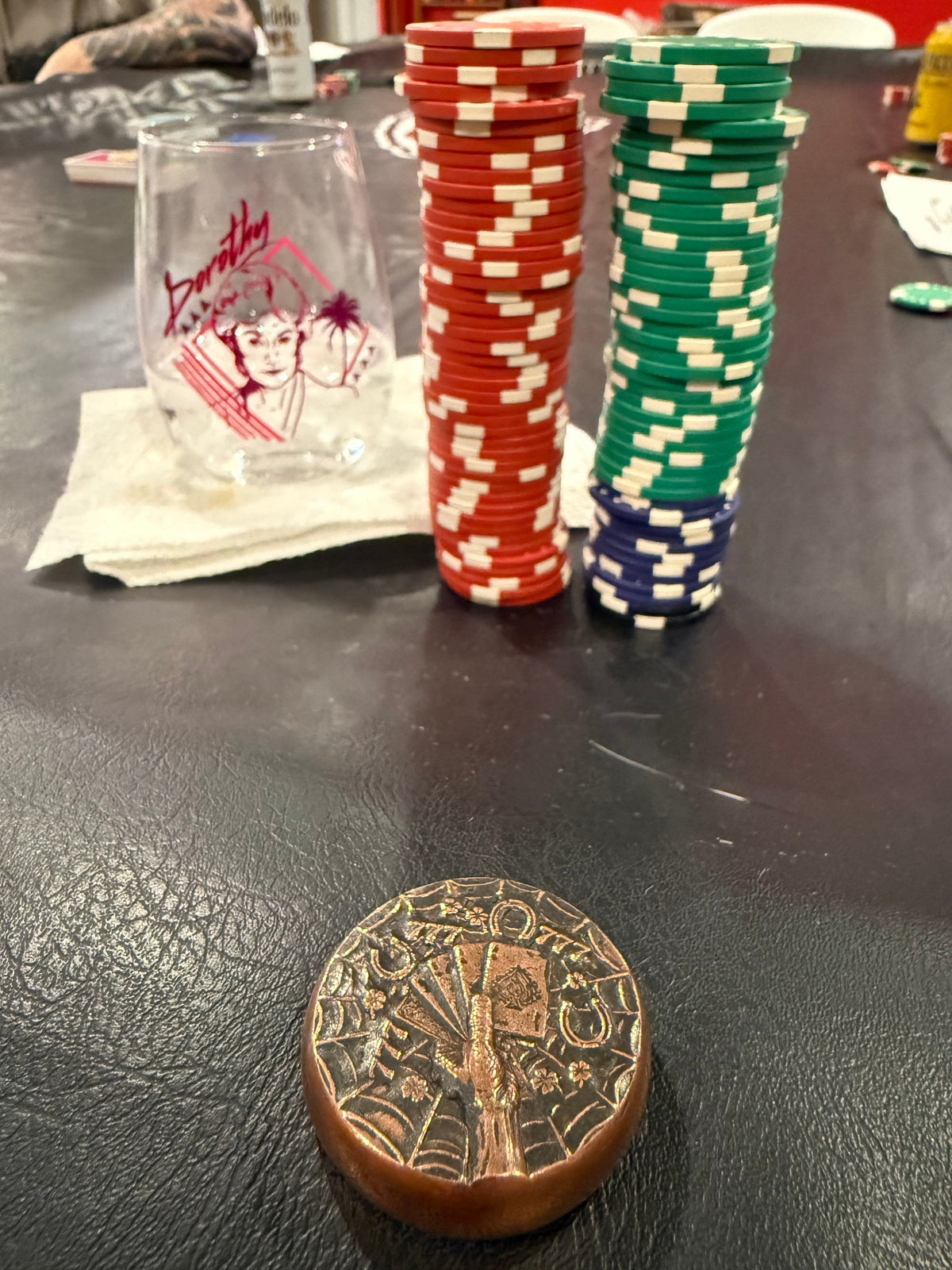 RTAnvil Original “Dead Man’s Hand” Copper Poker Card Guard