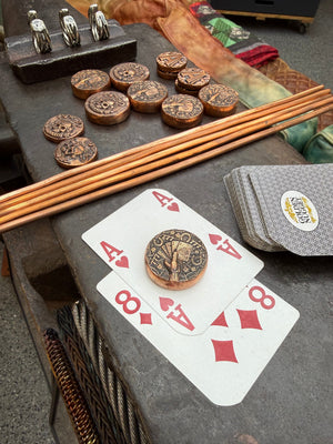 RTAnvil Original “Dead Man’s Hand” Copper Poker Card Guard