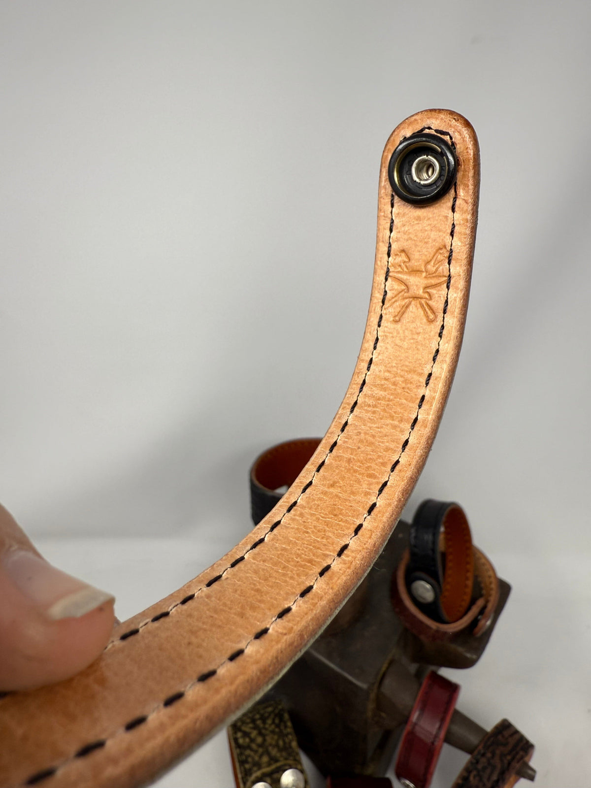 SaddleTan Alligator Leather Bracelet / Cuff