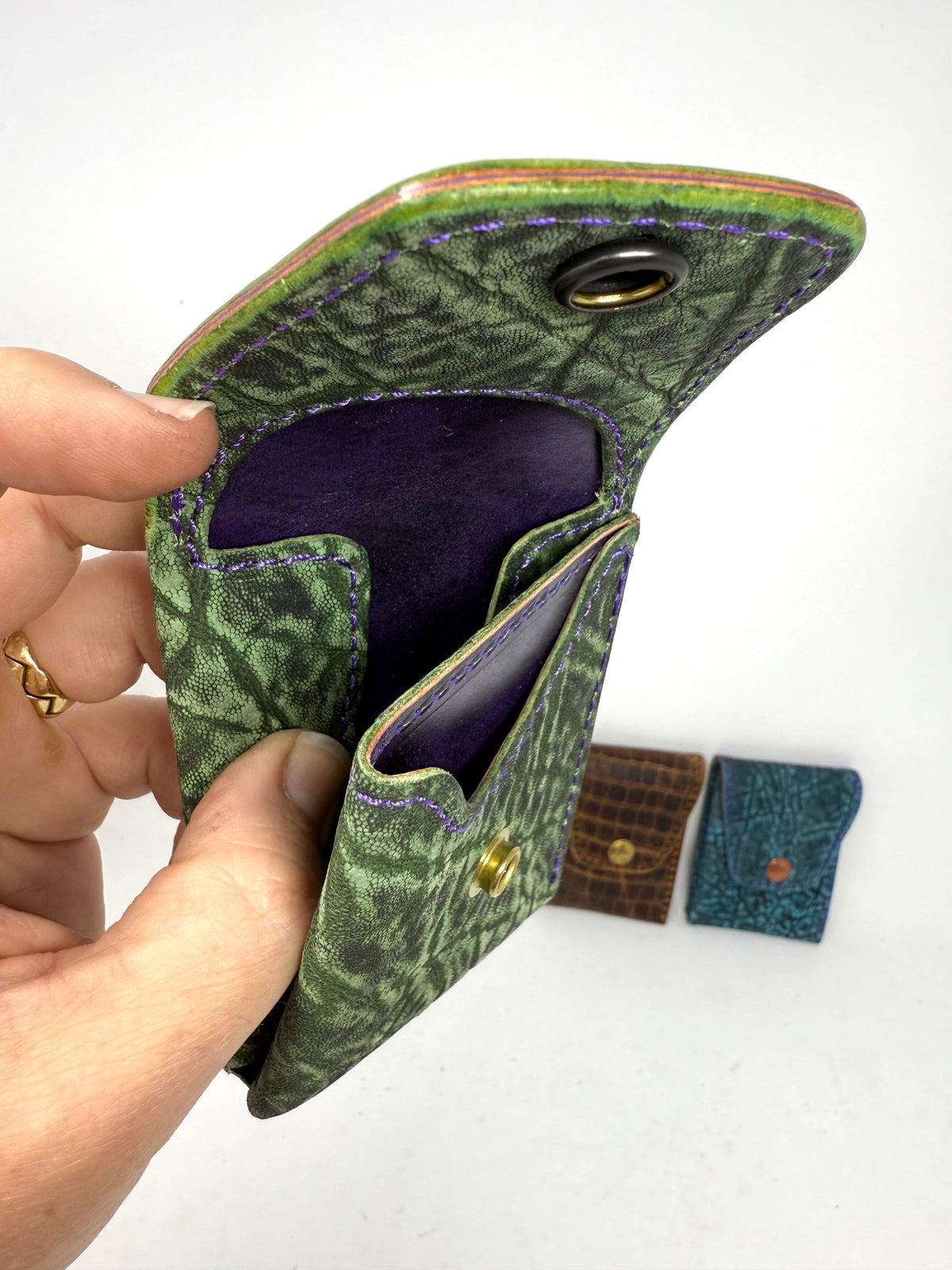 Sarasota Wallet - Antiqued Green Elephant