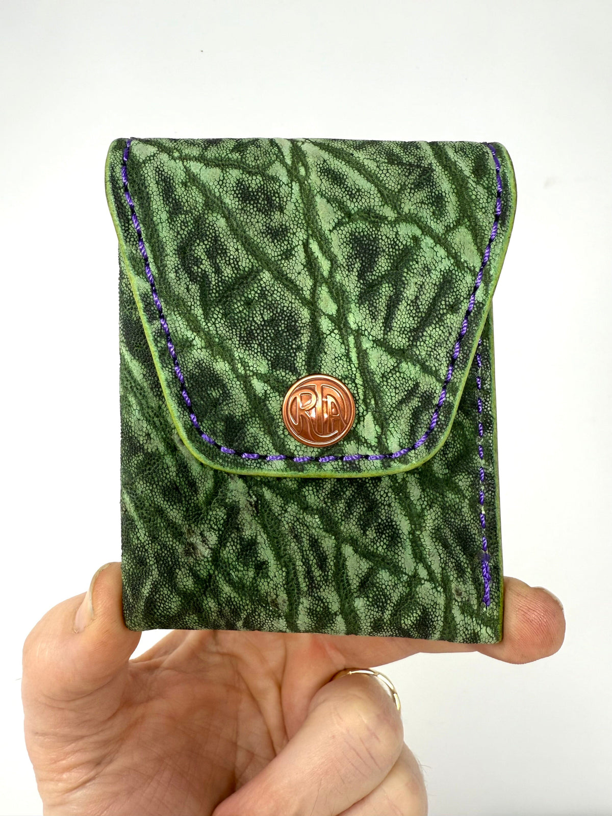 Sarasota Wallet - Antiqued Green Elephant