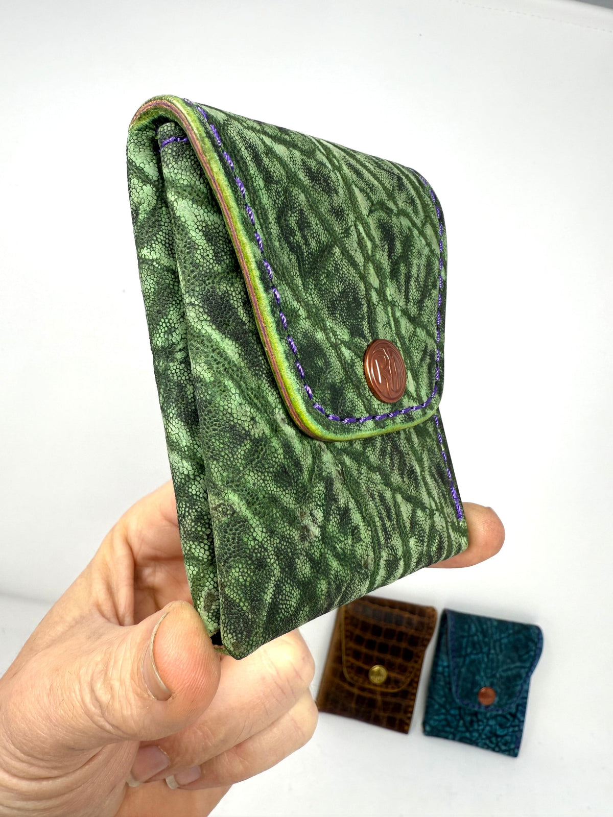 Sarasota Wallet - Antiqued Green Elephant