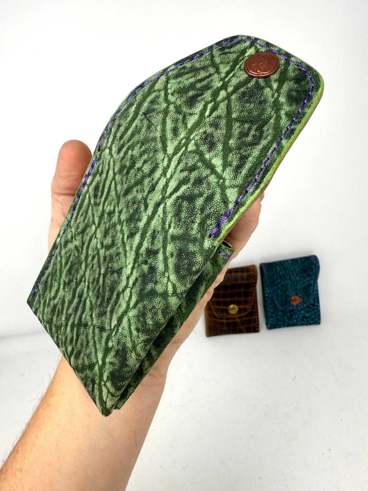 Sarasota Wallet - Antiqued Green Elephant