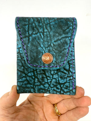 Sarasota Wallet - Antiqued Turquoise Elephant