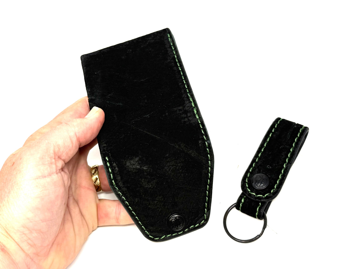 Sarasota Wallet - Black Hippo w Green