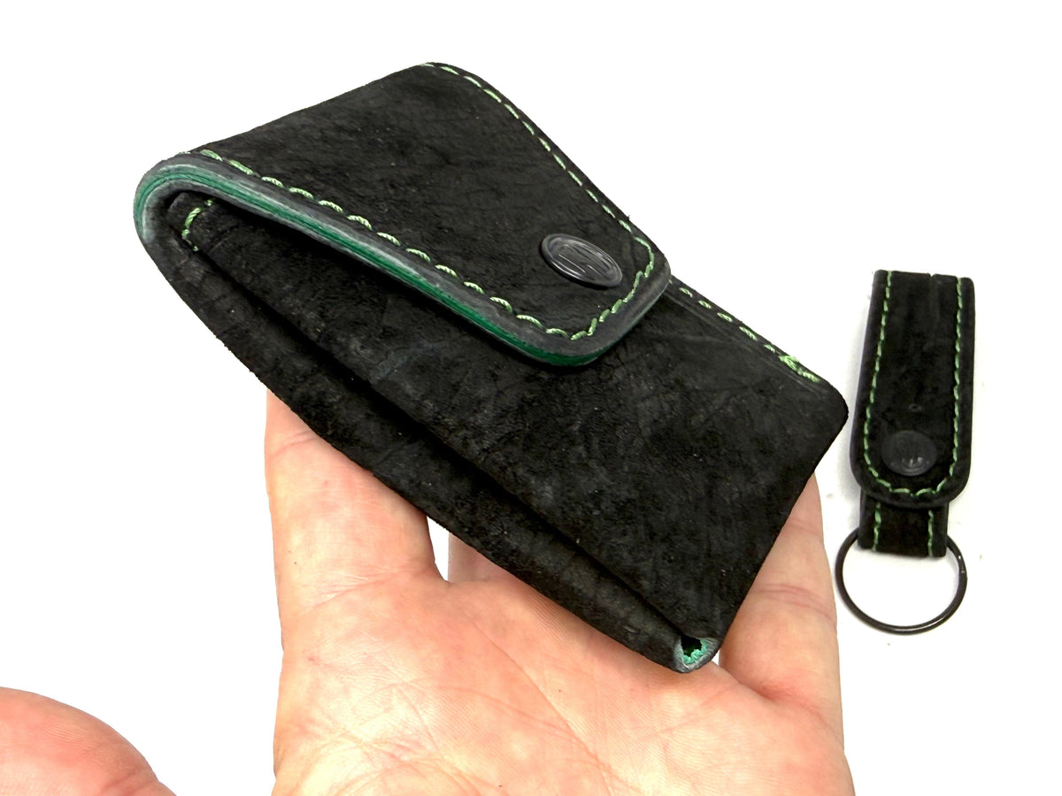 Sarasota Wallet - Black Hippo w Green