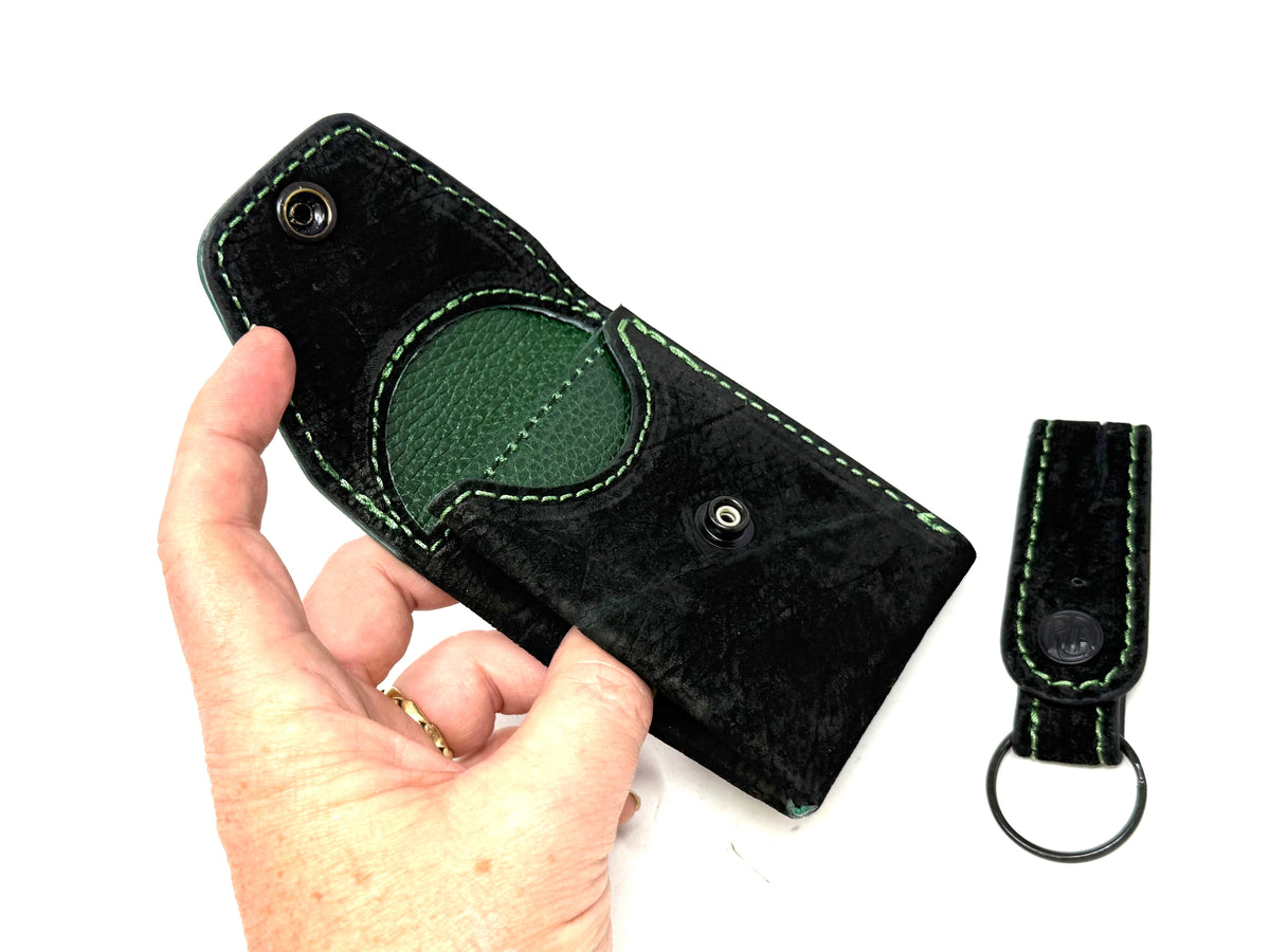 Sarasota Wallet - Black Hippo w Green
