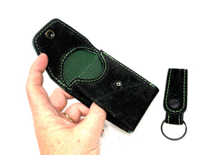 Sarasota Wallet - Black Hippo w Green
