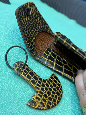 Sarasota Wallet - Black/Gold Alligator