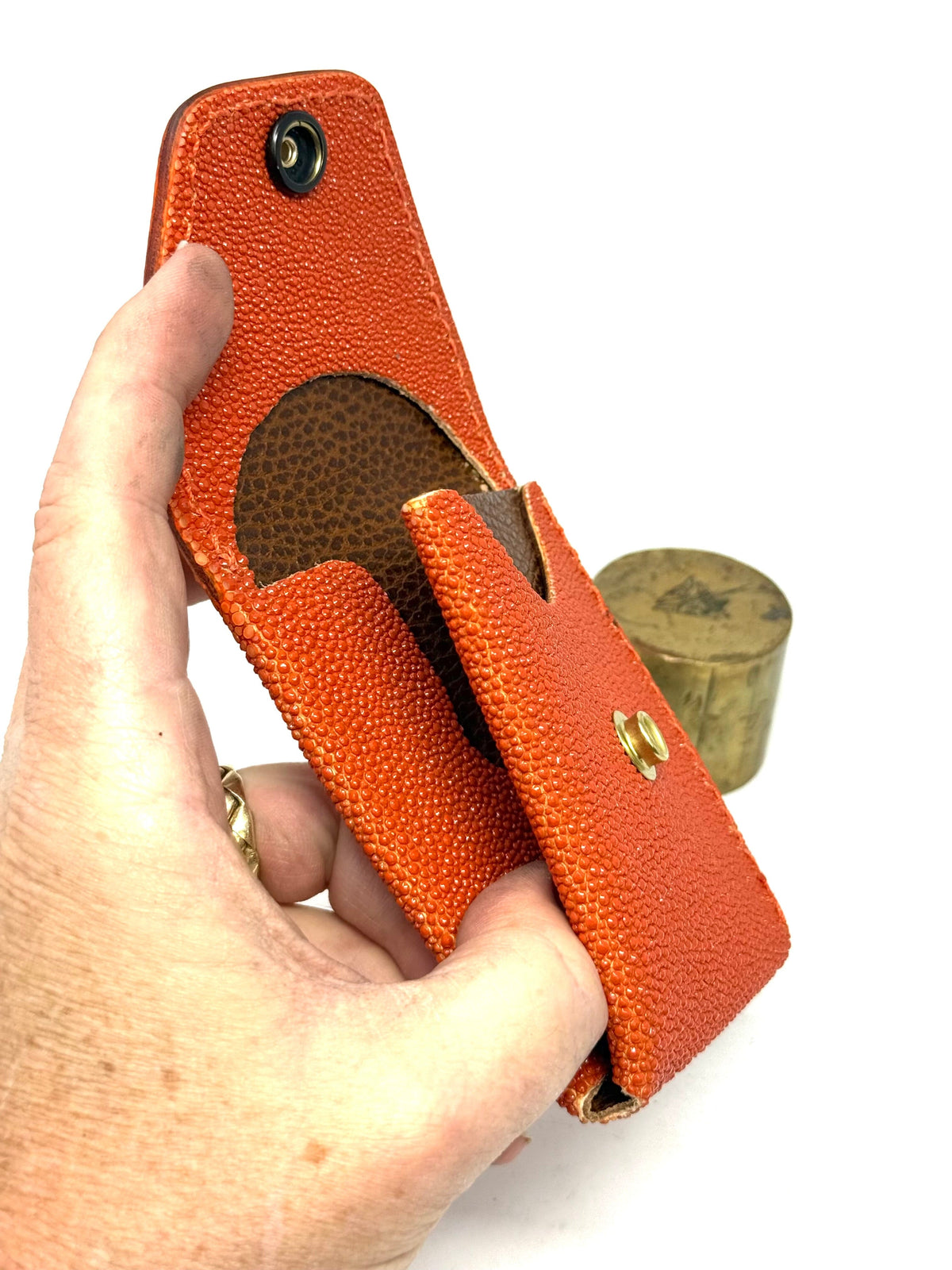 Sarasota Wallet - Blood Orange Stingray - Anvil Customs