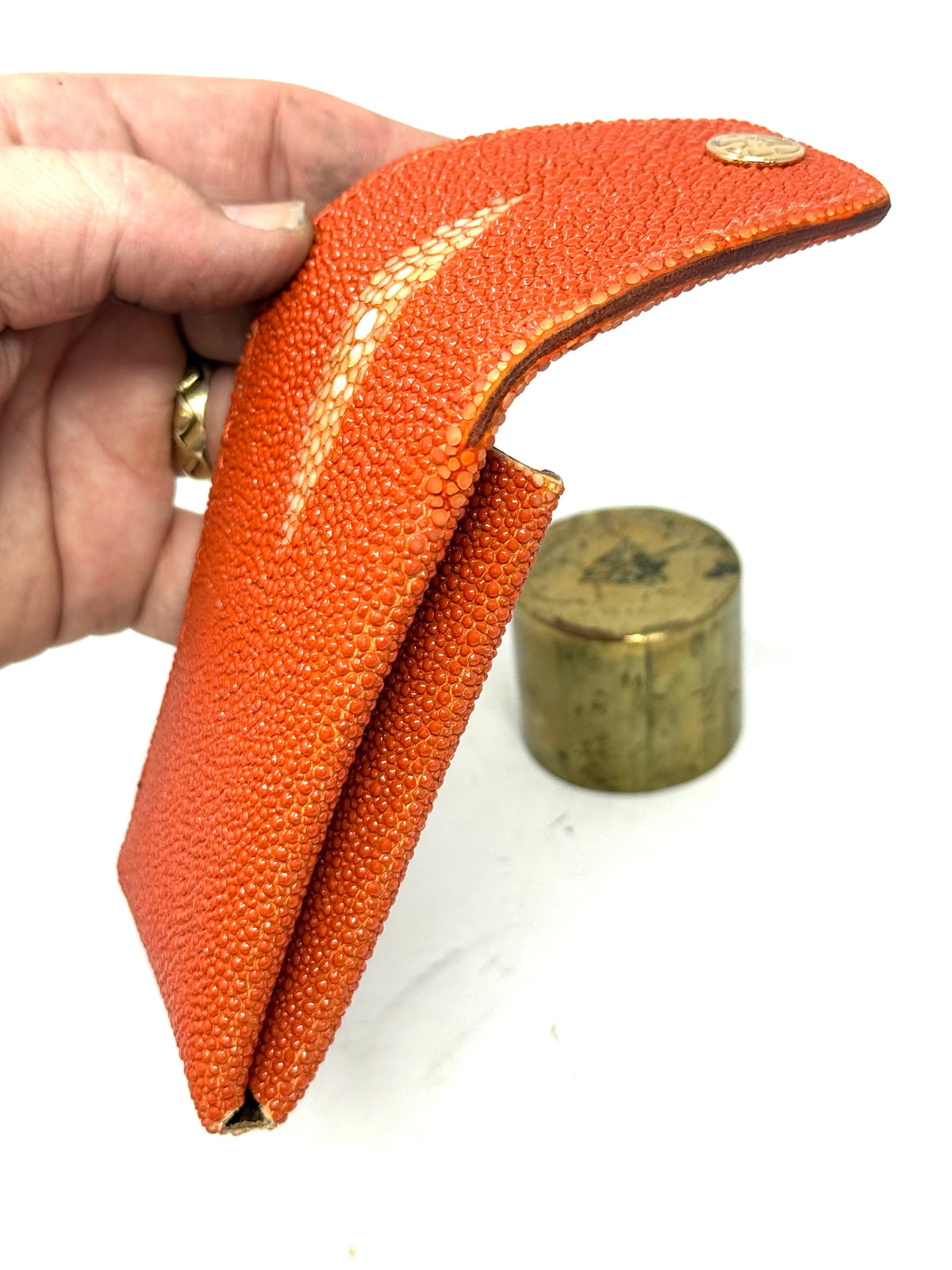 Sarasota Wallet - Blood Orange Stingray - Anvil Customs