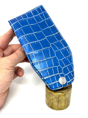 Sarasota Wallet - Blue/White Crocodile - Anvil Customs