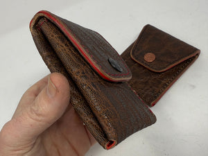 Sarasota Wallet - Brown Elephant w/Red Details