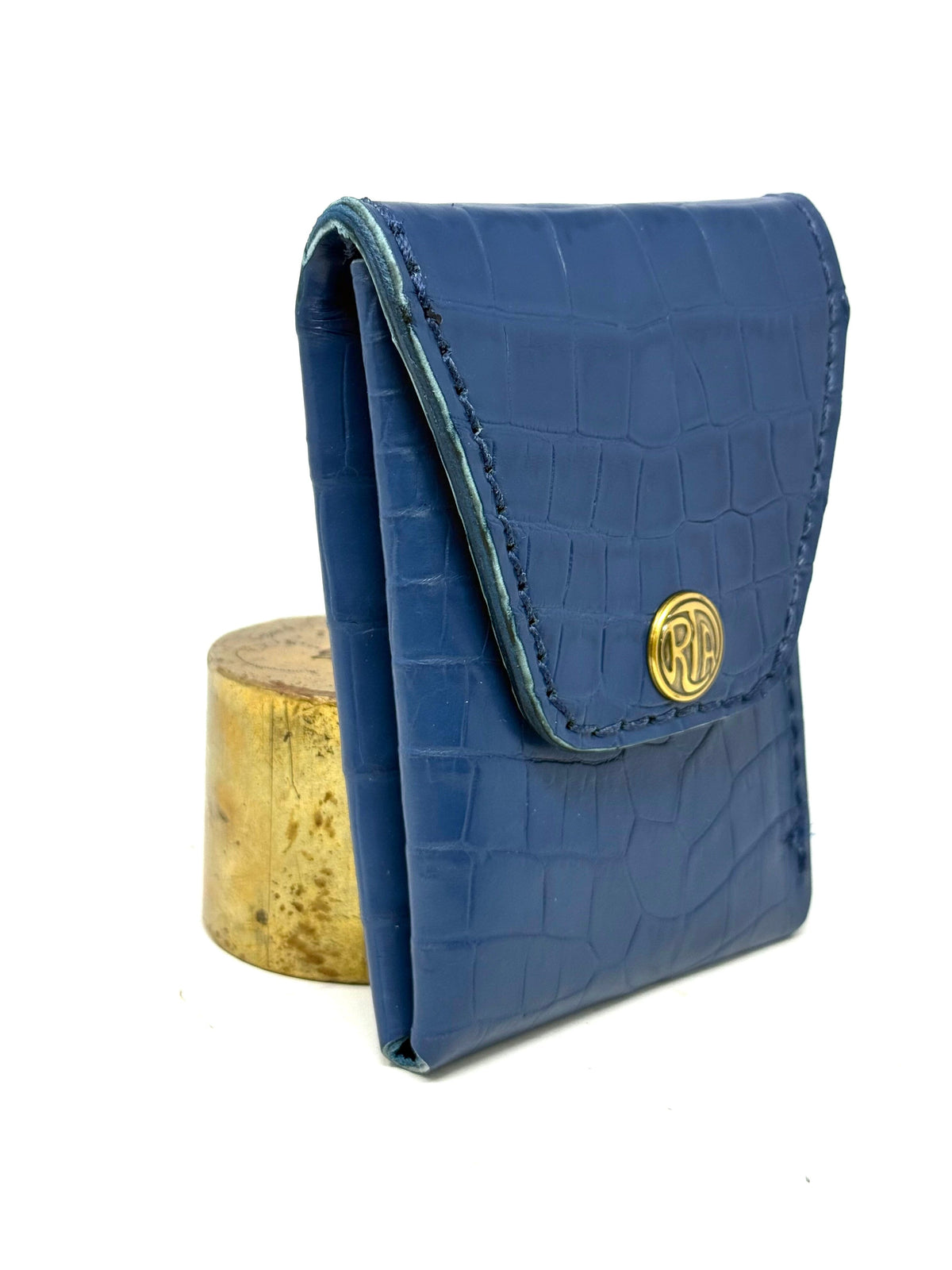 Sarasota Wallet - Cobalt Blue Crocodile - Anvil Customs