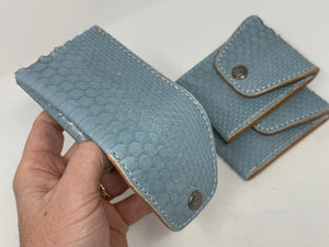 Sarasota Wallet - Ice Blue Python & Natural