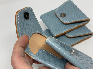 Sarasota Wallet - Ice Blue Python & Natural