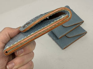 Sarasota Wallet - Ice Blue Python & Natural