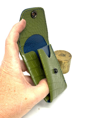 Sarasota Wallet - Loden Green Crocodile - Anvil Customs