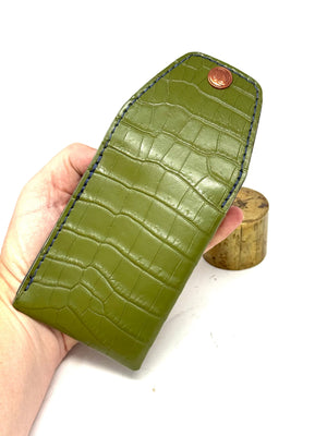 Sarasota Wallet - Loden Green Crocodile - Anvil Customs