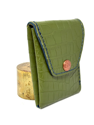 Sarasota Wallet - Loden Green Crocodile - Anvil Customs