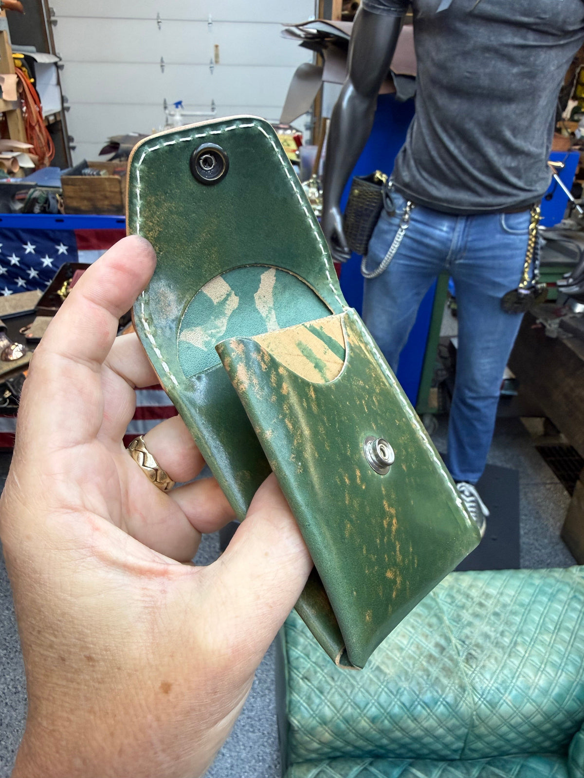 Sarasota Wallet - Marbled Teal Shell Cordovan