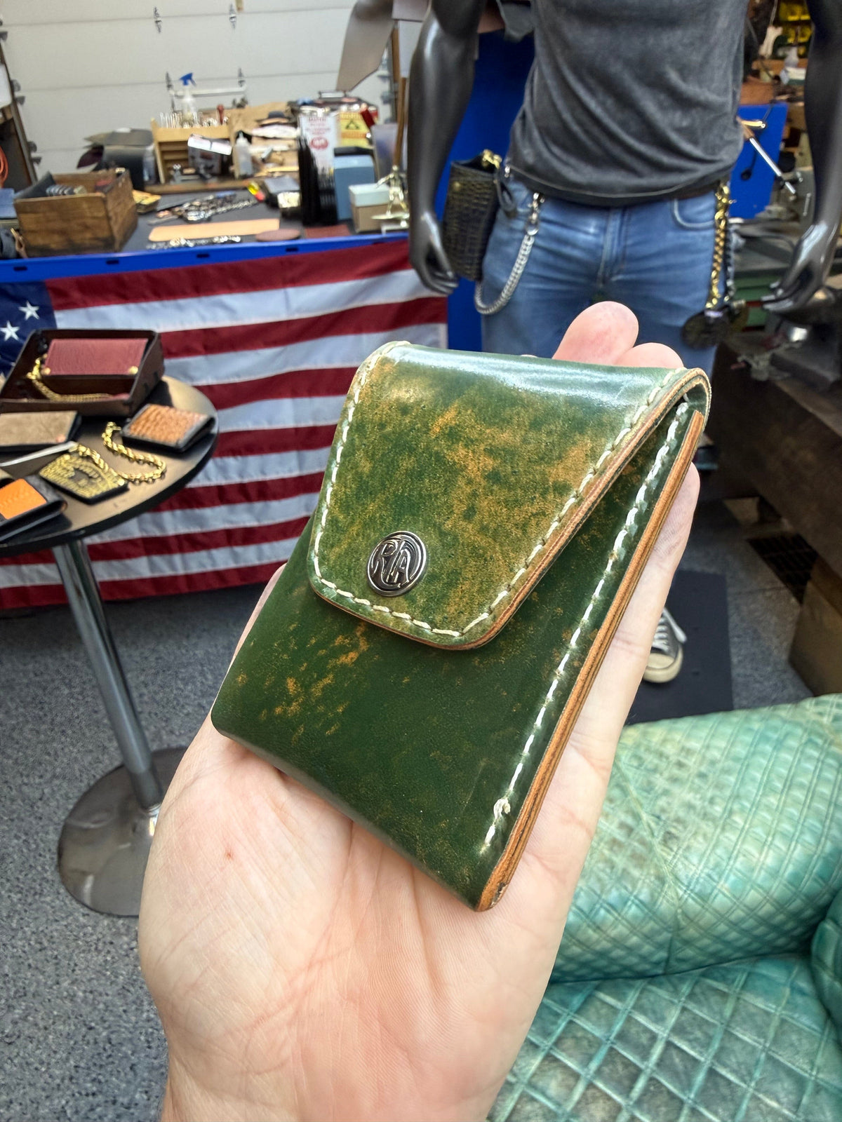 Sarasota Wallet - Marbled Teal Shell Cordovan