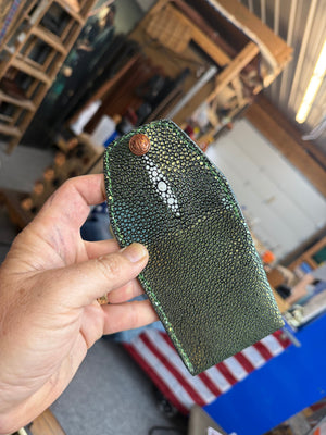 Sarasota Wallet - Metallic Emerald Stingray