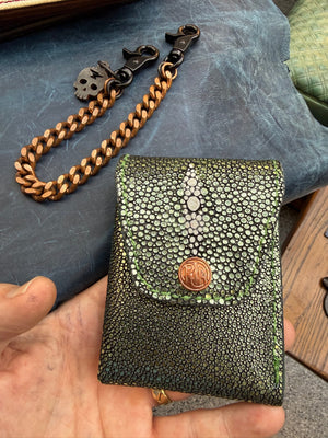 Sarasota Wallet - Metallic Emerald Stingray