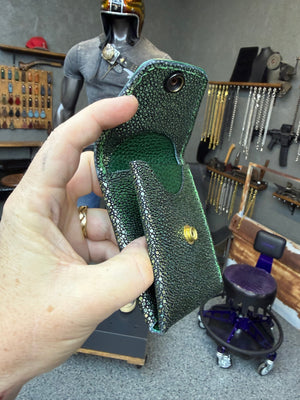 Sarasota Wallet - Metallic Emerald Stingray