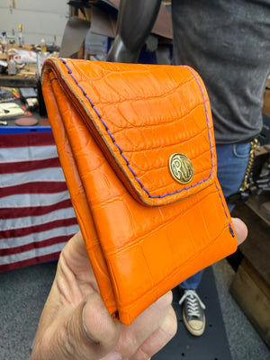 Sarasota Wallet - Orange Crocodile